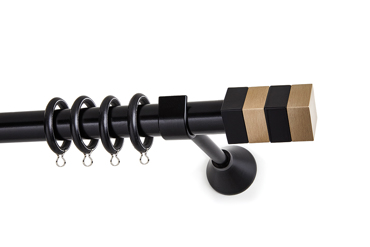 Anartisi Κουρτινόξυλο Μαύρο Φ25 BARA MY 24/Oro Mat